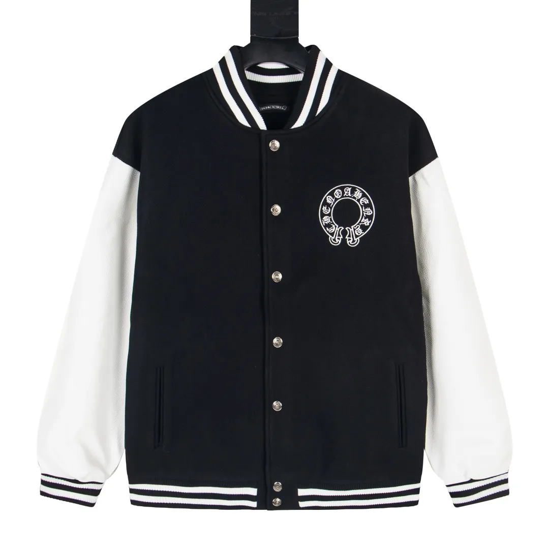 P380 model number Y610 Chrome Hearts Fw25 Chrome Hearts Horseshoe Cross Baseball Jacket. Same style for men and women. New product is hotly shipped. Original customized woolen fabric has a little thickness. The upper body is still very good in early spring weather. Imported spliced pu leather sleeves. Original molding and fine leather. Super heavy-duty design on the chest and back. Exclusive customized cross metal decoration. Customized loose fit. Both men and women are very handsome. All details respect the original version. Mold customization of distressed cross snaps with incomparable distressed texture SIZE:M-XXL